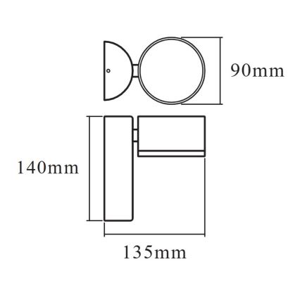 Osram - LED επιτοίχιο φωτιστικό εξωτερικού χώρου ENDURA STYLE LED/8W/230V IP44