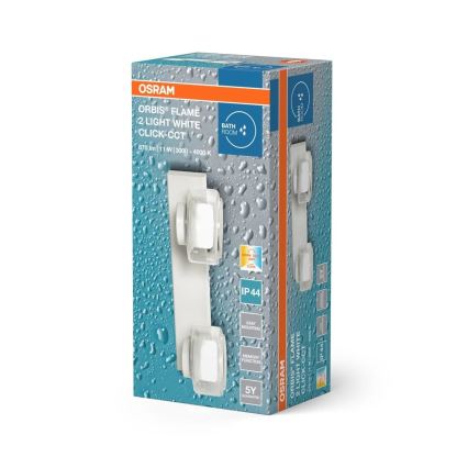 Osram - LED επιτοίχιο φωτιστικό μπάνιου ORBIS FLAME 2xLED/5,5W/230V IP44 λευκό