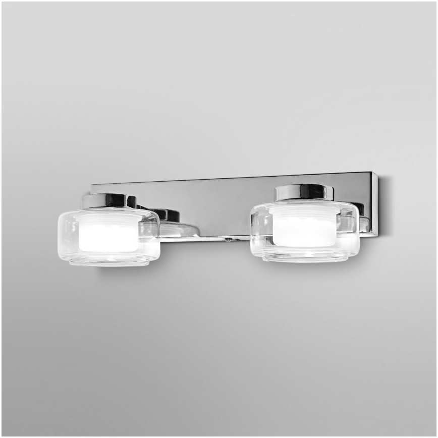 Osram - LED Επιτοίχιο φωτιστικό μπάνιου ORBIS FLAME 2xLED/5,5W/230V 3000/4000K IP44 γυαλιστερό χρώμιο