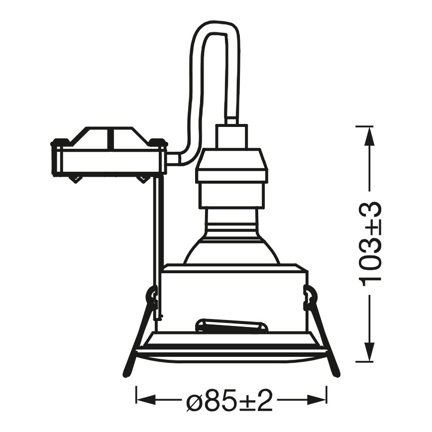Osram - LED εντοιχισμένο φωτιστικό μπάνιου SPOT 1xGU10/4,3W/230V 2700K CRI 90 Ø 8,5 cm IP65 λευκό