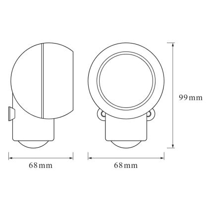 Osram - LED εξωτερικό φωτιστικό σήμανσης με αισθητήρα κίνησης και λυκόφωτος SPYLUX LED/0,3W/4,5V IP43 λευκό