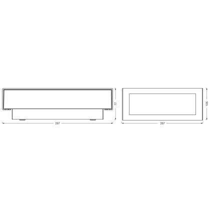 Osram - LED Εξωτερικό φωτιστικό τοίχου ENDURA STYLE LED/10W/230V IP54 ανθρακί