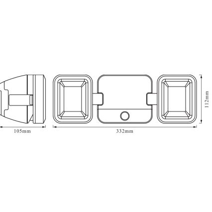 Osram - LED Εξωτερικός επιτοίχιος προβολέας με αισθητήρα BATTERY 2xLED/5W/4xD IP54