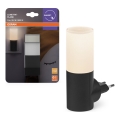 Osram - LED νυχτερινό φωτάκι με αισθητήρα σούρουπου LUNETTA LED/0,2W/230V μαύρο