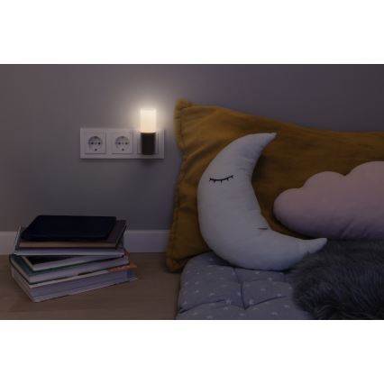 Osram - LED νυχτερινό φωτάκι με αισθητήρα σούρουπου LUNETTA LED/0,2W/230V μαύρο