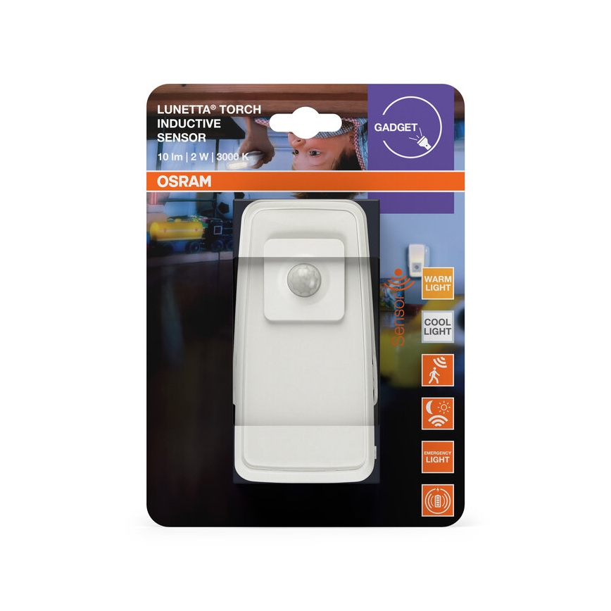 Osram - LED νυχτερινό φωτιστικό για σύνδεση στην πρίζα με αισθητήρα LUNETTA LED/2W/230V