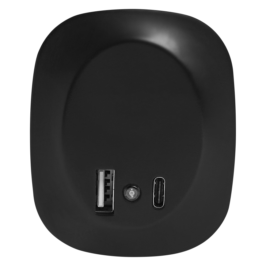 Osram - LED νυχτερινό φωτιστικό για πρίζα με αισθητήρα και θύρα USB LUNETTA LED/12,5W/230V μαύρο