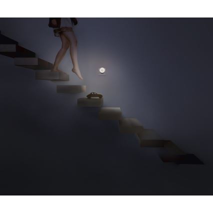 Osram - LED φωτάκι νυκτός με αισθητήρα κίνησης και λυκόφωτος LUNETTA LED/0,31W/230V λευκό