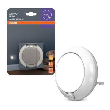 Osram - LED νυχτερινό φωτιστικό με αισθητήρα LUNETTA LED/0,3W/230V 3000K
