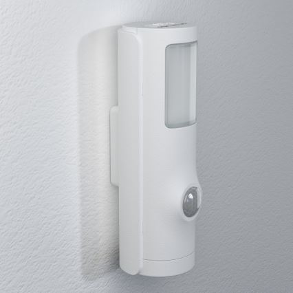 Osram - LED φωτιστικό νύχτας με αισθητήρα κίνησης και σούρουπου NIGHTLUX LED/0,35W/3xAAA IP54 λευκό