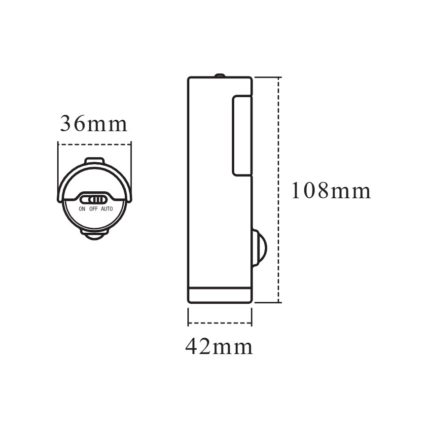 Osram - LED φωτιστικό νύχτας με αισθητήρα κίνησης και σούρουπου NIGHTLUX LED/0,35W/3xAAA IP54 λευκό