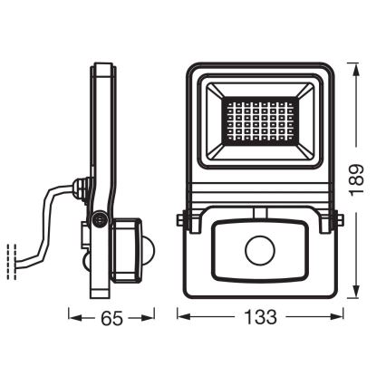 Osram - LED προβολέας με αισθητήρα ENDURA LED/30W/230V IP44