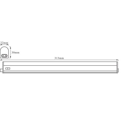 Osram - LED φωτιστικό κάτω από ντουλάπια BATTEN LED/4W/230V 30 cm