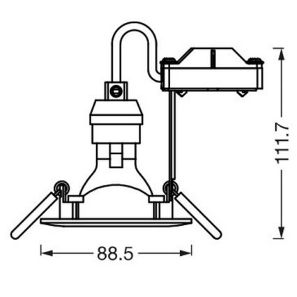 Osram - LED χωνευτό φωτιστικό SPOT 1xGU10/4,3W/230V 2700K CRI 90 λευκό