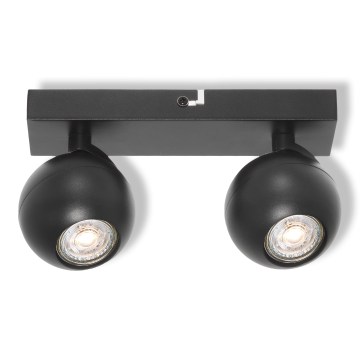 Osram - Σποτ φωτιστικό SPOT SPHERAL 2xGU10/6W/230V μαύρο