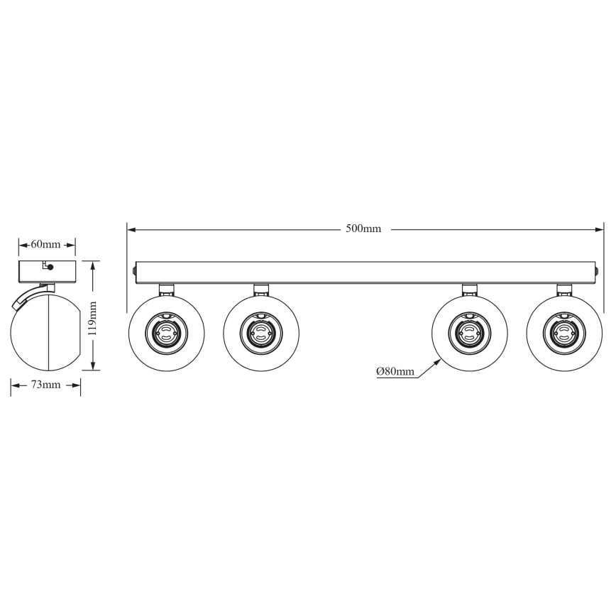 Osram - Σποτ φωτιστικό SPOT SPHERAL 4xGU10/6W/230V λευκό