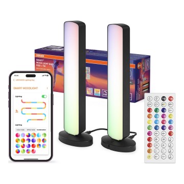 Osram - Σετ 2x LED RGBW Ρυθμιζόμενο επιτραπέζιο φωτιστικό MOOD LIGHT LED/4W/230V 2700-6500K Wi-Fi + τηλεχειριστήριο