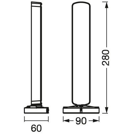 Osram - Σετ 2x LED RGBW Ρυθμιζόμενο επιτραπέζιο φωτιστικό MOOD LIGHT LED/4W/230V 2700-6500K Wi-Fi + τηλεχειριστήριο