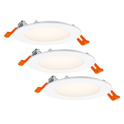Osram - Σετ 3 τεμ. χωνευτό σποτ LED 8W/230V 3000K Ø 12 cm λευκό