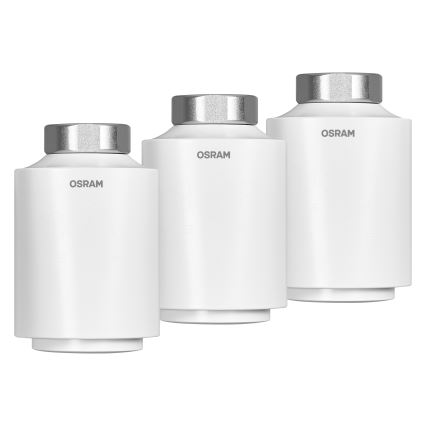 Osram - Σετ 3 τεμαχίων θερμοστατικών κεφαλών SMART+ με τροφοδοσία 3xAA και Wi‑Fi