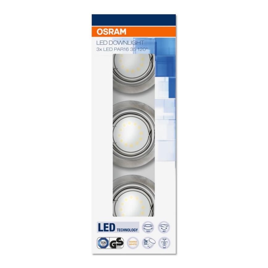 Osram - ΣΕΤ 3x Κρεμαστό φως οροφής LED 3xGU10/3W/230V