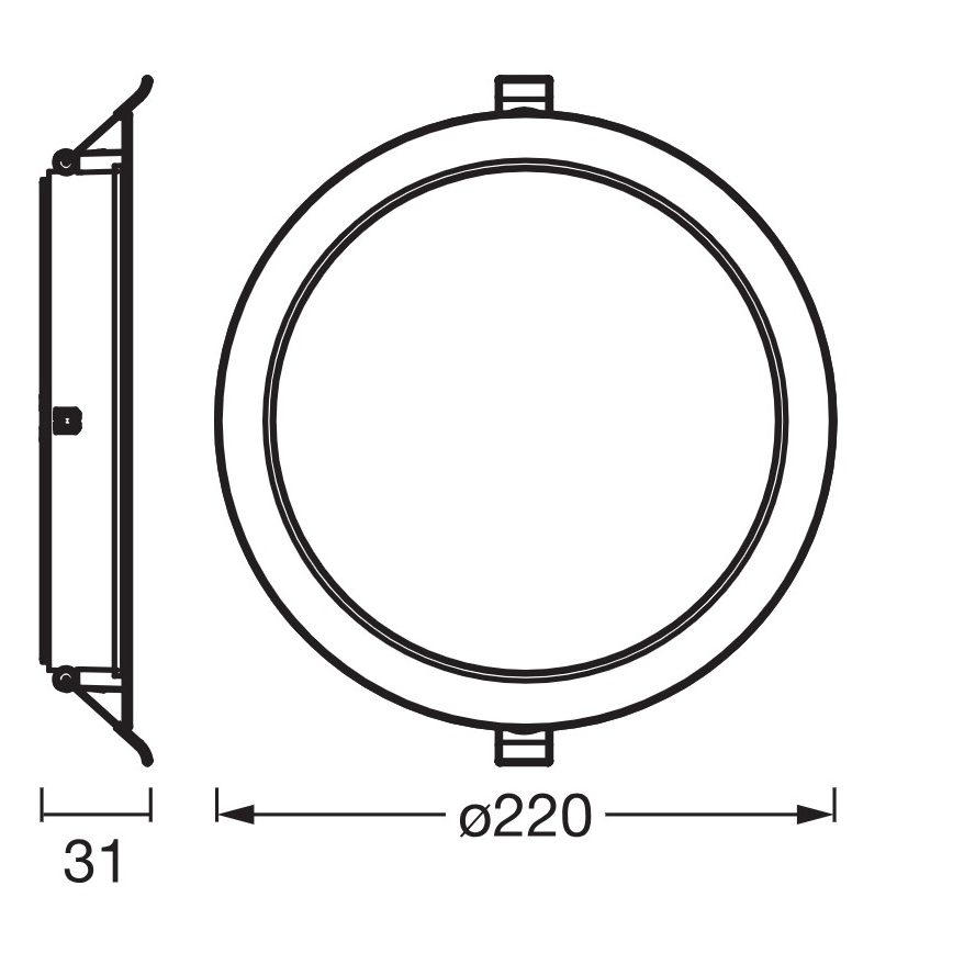Osram - Σετ 6 τεμ. εντοιχιζόμενα LED φωτιστικά ESSENTIAL LED/18W/230V 4000K, Ø 22 cm, λευκά