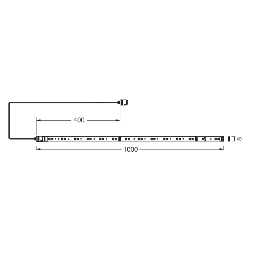 Osram - Σετ επέκτασης για ρυθμιζόμενη LED ταινία RGB+TW SMART+ FLEX 1m LED/3,4W/24V 2700-6500K Wi-Fi