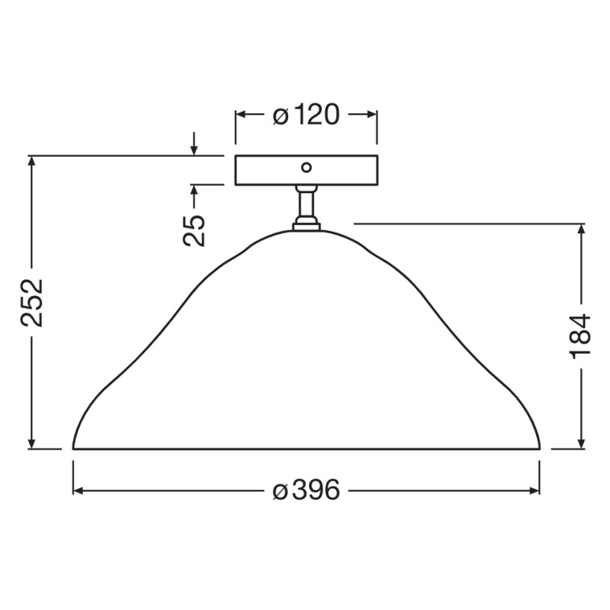 Osram - Πλαφονιέρα οροφής LOTUS LEAF 1xE27/9W/230V διάμ. 39,6 cm