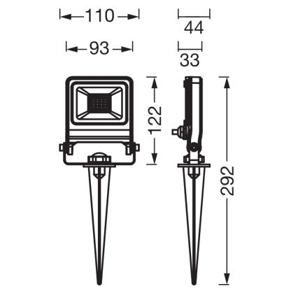 Osram - Προβολέας LED ENDURA LED/10W/230V 3000K IP65 ανθρακί