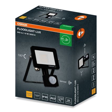 Osram - Προβολέας LED με αισθητήρα κίνησης FLOODLIGHT LED/10W/230V 3000K IP65