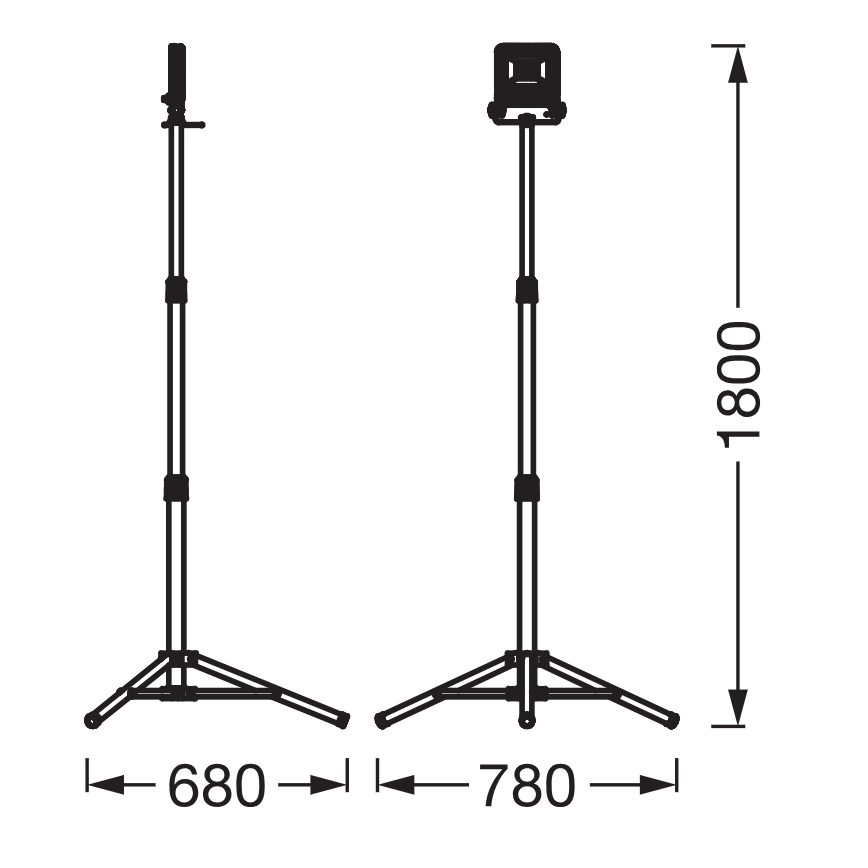 Osram - Προβολέας LED με τρίποδο TRIPOD LED/50W/230V 4000K IP65 πορτοκαλί
