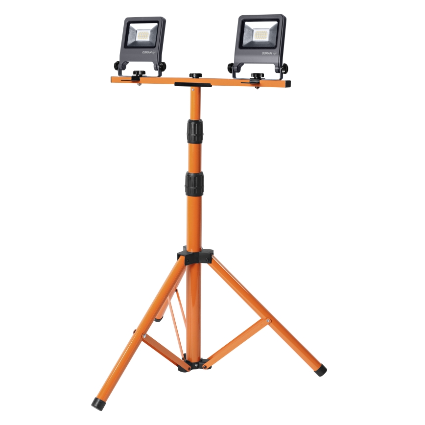 Osram - LED προβολέας με βάση TRIPOD 2xLED/20W/230V 4000K IP65 πορτοκαλί/ανθρακί