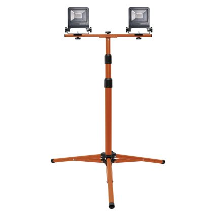 Osram - LED προβολέας με βάση TRIPOD 2xLED/20W/230V 4000K IP65 πορτοκαλί/ανθρακί
