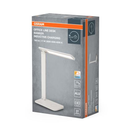 Osram - LED ρυθμιζόμενη επιτραπέζια λάμπα OFFICE LINE LED/17W/230V 3000/4000/6500K λευκή