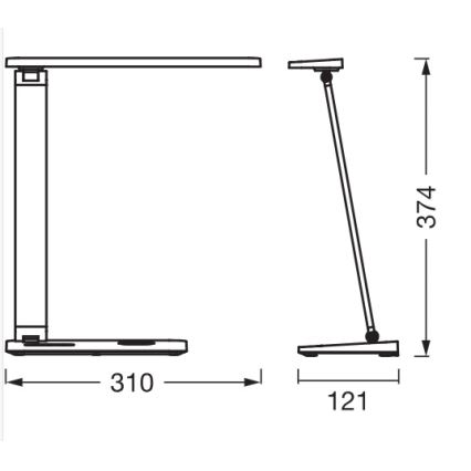 Osram - LED ρυθμιζόμενη επιτραπέζια λάμπα OFFICE LINE LED/17W/230V 3000/4000/6500K λευκή