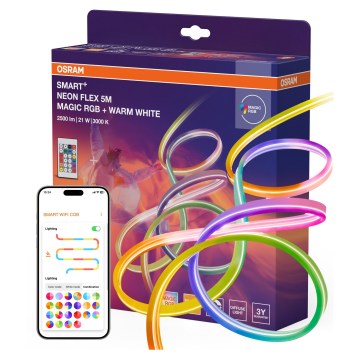 Osram - Ρυθμιζόμενη εξωτερική LED ταινία RGBW SMART+ MAGIC 5m LED/21W/230V IP44 Wi-Fi + τηλεχειριστήριο