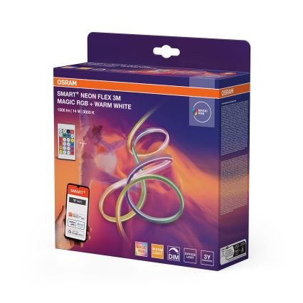 Osram - LED RGBW Ρυθμιζόμενη εξωτερική ταινία SMART+ MAGIC 3m LED/14W/230V IP44 Wi-Fi + τηλεχειριστήριο