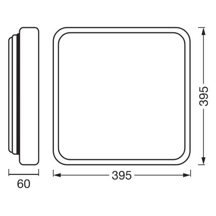 Osram - LED Ρυθμιζόμενο φωτιστικό οροφής ORBIS ALICIA LED/24W/230V 39,5x39,5 cm μπεζ
