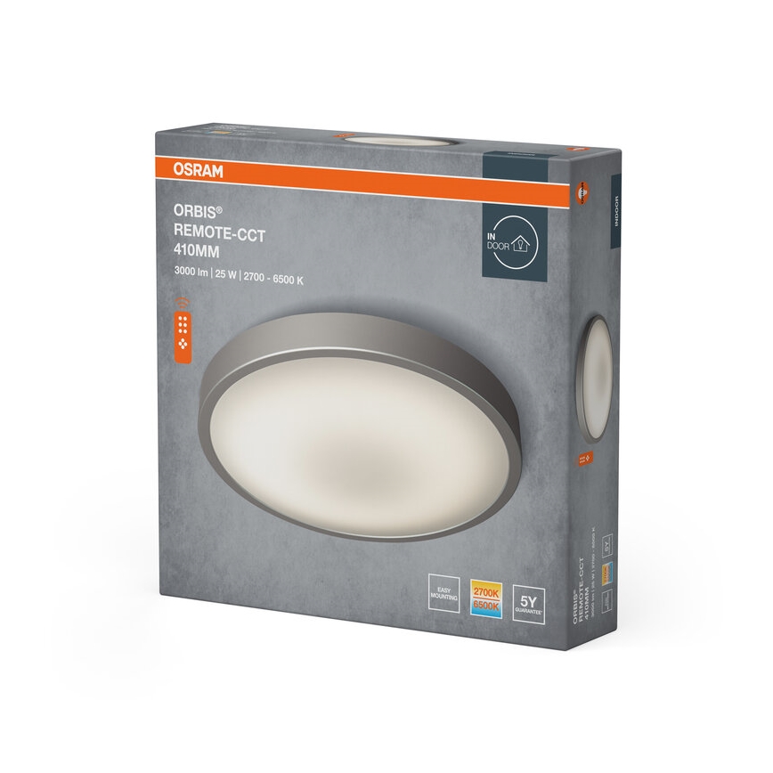 Osram - Ρυθμιζόμενο φωτιστικό οροφής ORBIS LED/25W/230V 2700-6500 K, διάμ. 41 εκ. + τηλεχειριστήριο