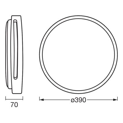 Osram - Ρυθμιζόμενο φωτιστικό οροφής LED ORBIS WOODBURRY LED/24W/230V διάμ. 39 cm μπεζ