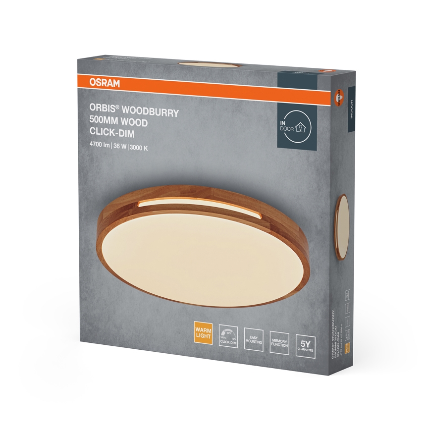 Osram - Ρυθμιζόμενο φωτιστικό οροφής LED ORBIS WOODBURRY LED/36W/230V, διάμ. 50 cm