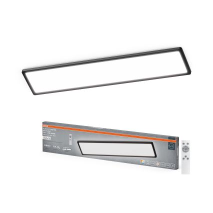 Osram - LED Ρυθμιζόμενο φωτιστικό οροφής για μπάνιο PLANON EASYFIX LED/30W/230V 2600-6000K 20x98 cm IP54 μαύρο + τηλεχειριστήριο