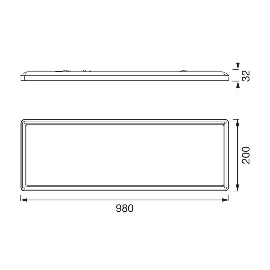 Osram - LED Ρυθμιζόμενο φωτιστικό οροφής για μπάνιο PLANON EASYFIX LED/30W/230V 2600-6000K 20x98 cm IP54 μαύρο + τηλεχειριστήριο