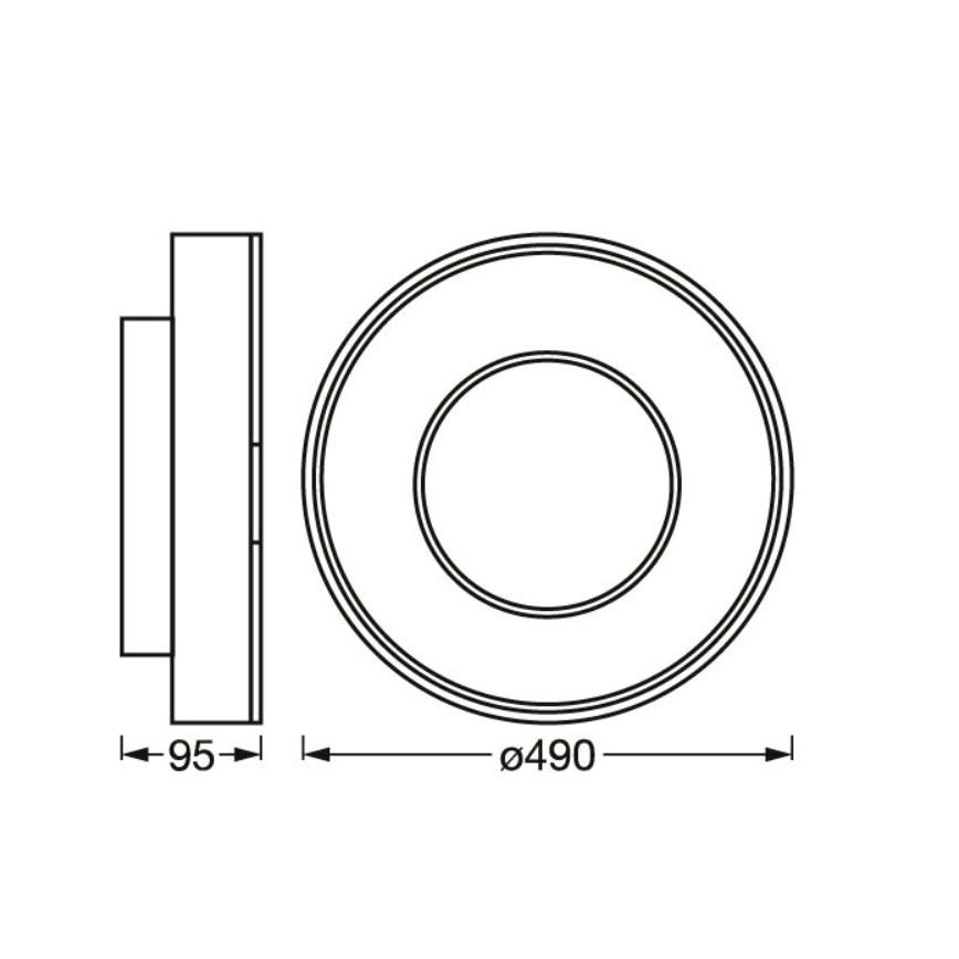 Osram- LED RGBW Ρυθμιζόμενο φωτιστικό οροφής SMART+ CLARIA LED/32W/230V διάμ. 49 cm 2700-6500K Wi-Fi