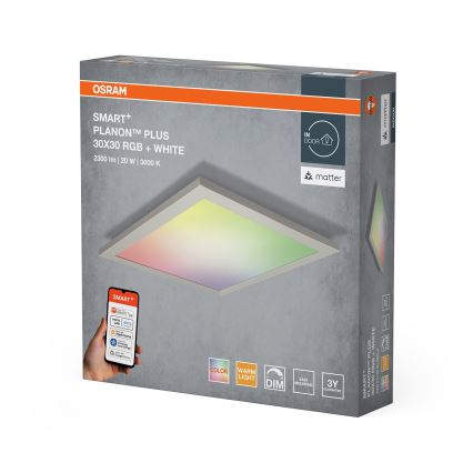 Osram - LED RGBW Ρυθμιζόμενο φωτιστικό οροφής SMART+ PLANON LED/20W/230V 30x30 cm