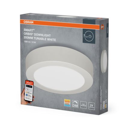Osram - Ρυθμιζόμενο LED φωτιστικό οροφής SMART+ DOWNLIGHT LED/12W/230V διάμ. 20 cm 3000-6500K Wi-Fi