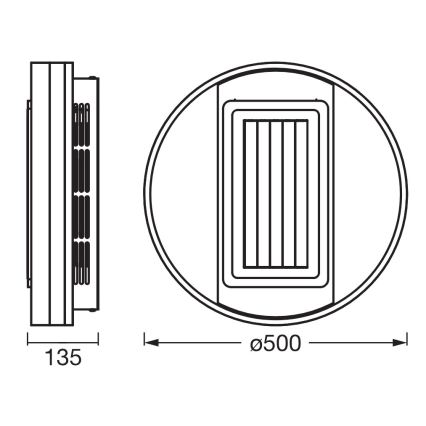 Osram - Ρυθμιζόμενο LED φωτιστικό οροφής με ανεμιστήρα CEILING FAN LED/55W/230V 3000-6500K λευκό + τηλεχειριστήριο