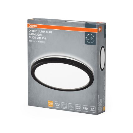 Osram - Ρυθμιζόμενο LED φωτιστικό οροφής ORBIS ULTRA SLIM LED/15W/230V 3000K Ø 23,5 cm μαύρο