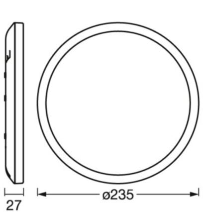 Osram - Ρυθμιζόμενο LED φωτιστικό οροφής ORBIS ULTRA SLIM LED/15W/230V 3000K Ø 23,5 cm μαύρο