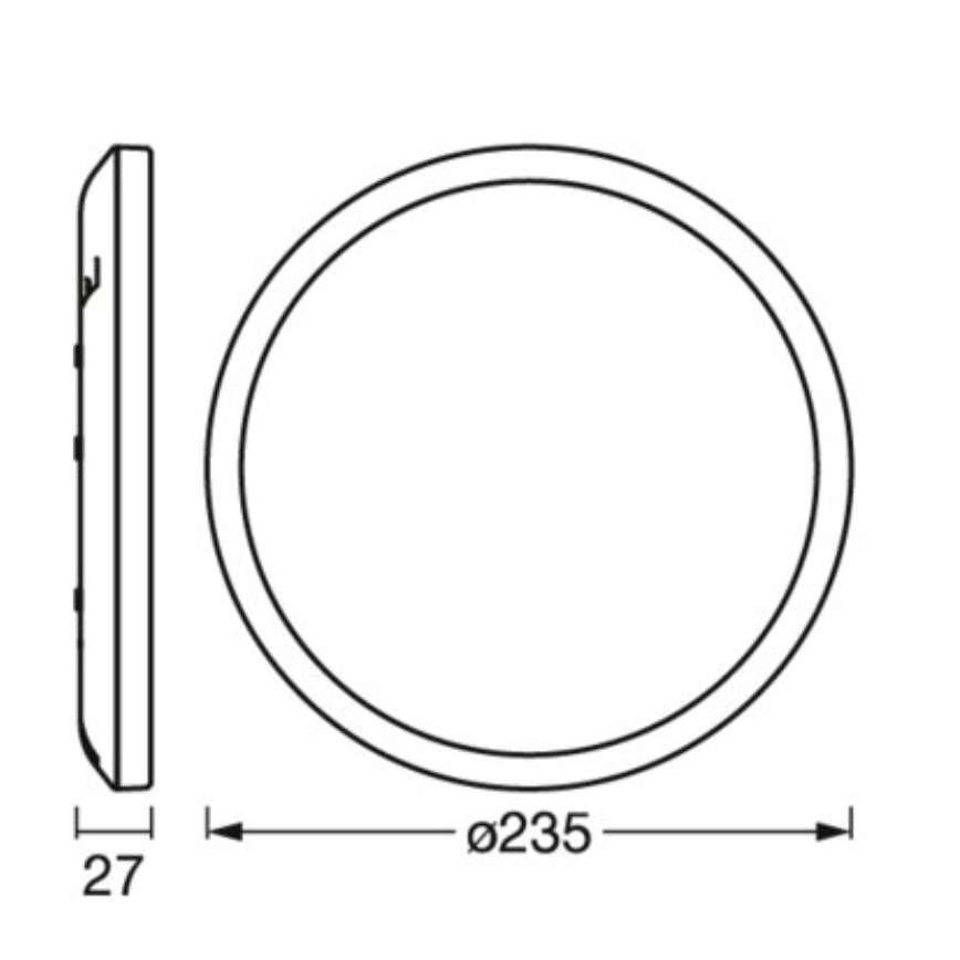 Osram - Ρυθμιζόμενο LED φωτιστικό οροφής ORBIS ULTRA SLIM LED/15W/230V 3000K Ø 23,5 cm μαύρο